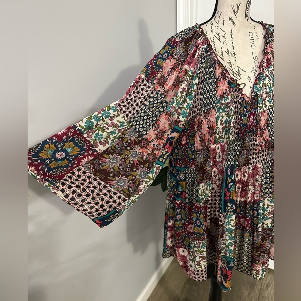Floral Multicolor Women's Top - Picture 7 of 16